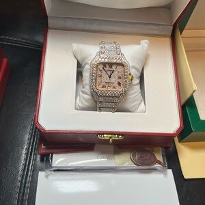 Cartier Rose Gold and Diamond Watch